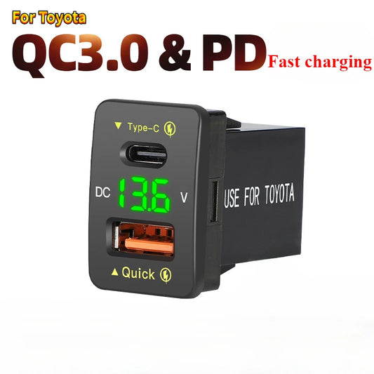 شاحن سيارة سريع مزدوج وسريع جدا بتقنية QC3.0