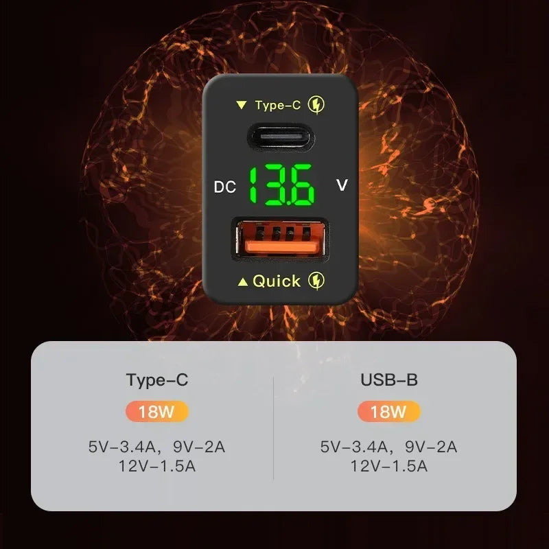 شاحن سيارة سريع مزدوج وسريع جدا بتقنية QC3.0